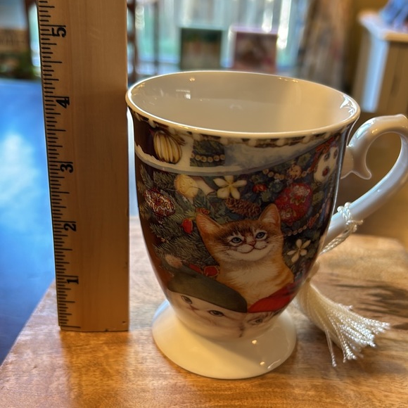 Christmas Holiday Kitty Cat Mug Cup in Hat Style Gift Box New Never Used Vintage - Picture 11 of 14